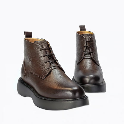 Derby Mini Boots Homme en Cuir | Semelle Médicale Ultra-Confort