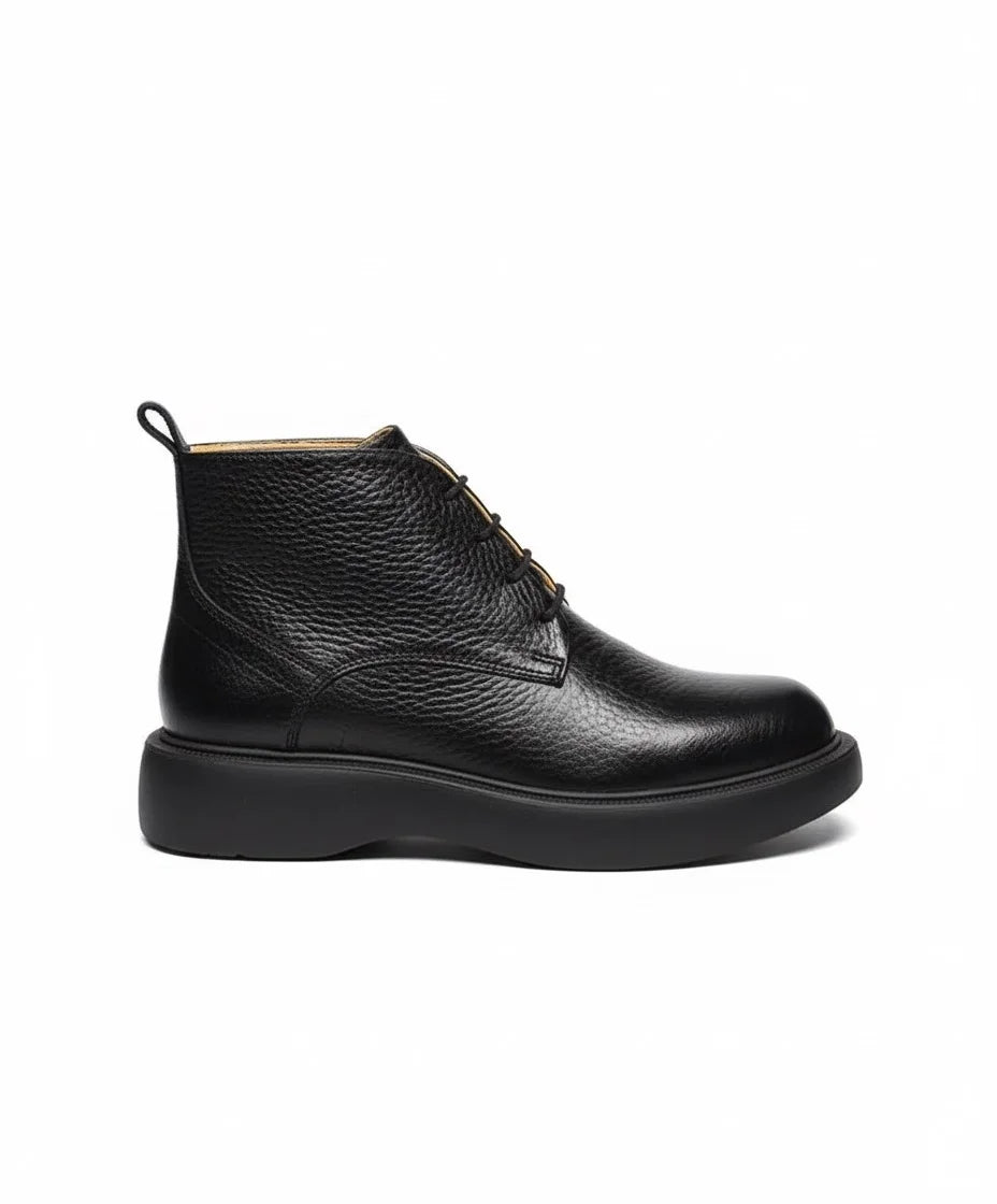 Derby Mini Boots Homme en Cuir | Semelle Médicale Ultra-Confort